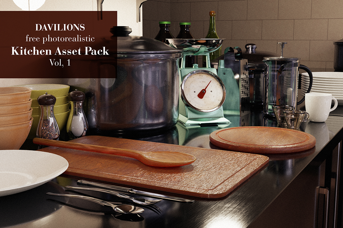 Kitchen Asset Library-Pack photoreal Vol.1 preview image 1